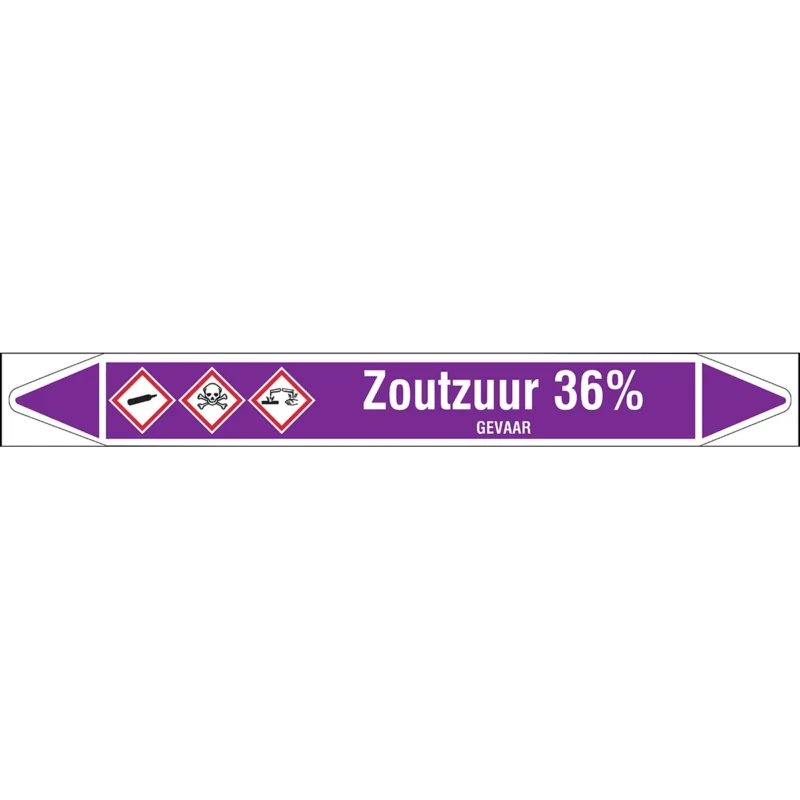 Brady - Rolvorm - Individuele leidingmerkers op rol met geperforeerde pijlen, met pictogrammen - ZOUTZUUR36%250X26RL-T1-LL-P21 - N006921 - 86006921 Shop Nu