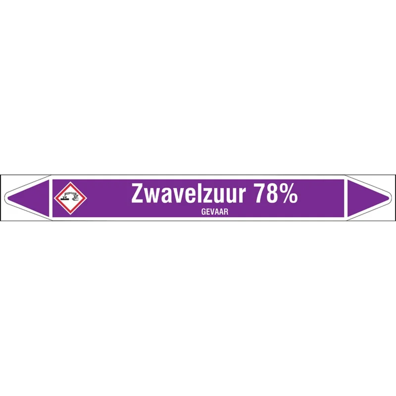Brady - Rolvorm - Individuele leidingmerkers op rol met geperforeerde pijlen, met pictogrammen - ZWAVELZUUR78%450X52RL-T1-LL-P21 - N006970 - 86006970 Korting