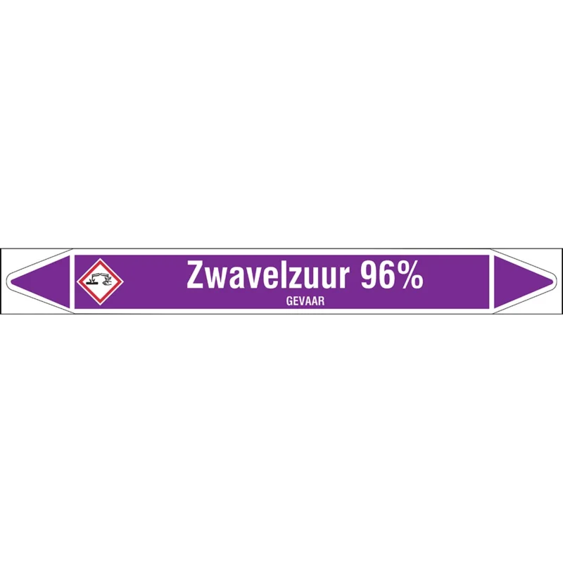 Brady - Rolvorm - Individuele leidingmerkers op rol met geperforeerde pijlen, met pictogrammen - ZWAVELZUUR96%355X37RL-T1-LL-P21 - N006980 - 86006980 Hete Deal