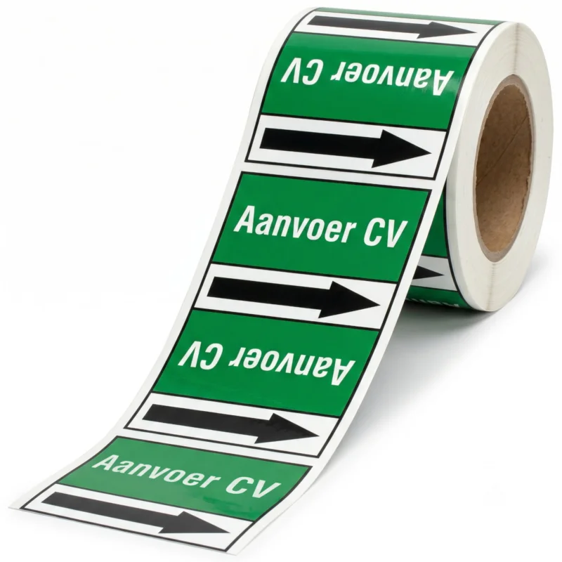 Brady - Leidingmarkering rol - Leidingmerker met drager - Water - PMN-AANVOERCV-GR4-RLL090 - 268177 - 86268177 Hoge Kwaliteit