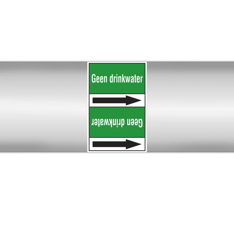 Brady - Leidingmarkering rol - Leidingmerkers op doorlopende rol, zonder pictogram - PMN-GEENDRINKWATER-GR4-RLL090 - 268345 - 86268345 Op = Op