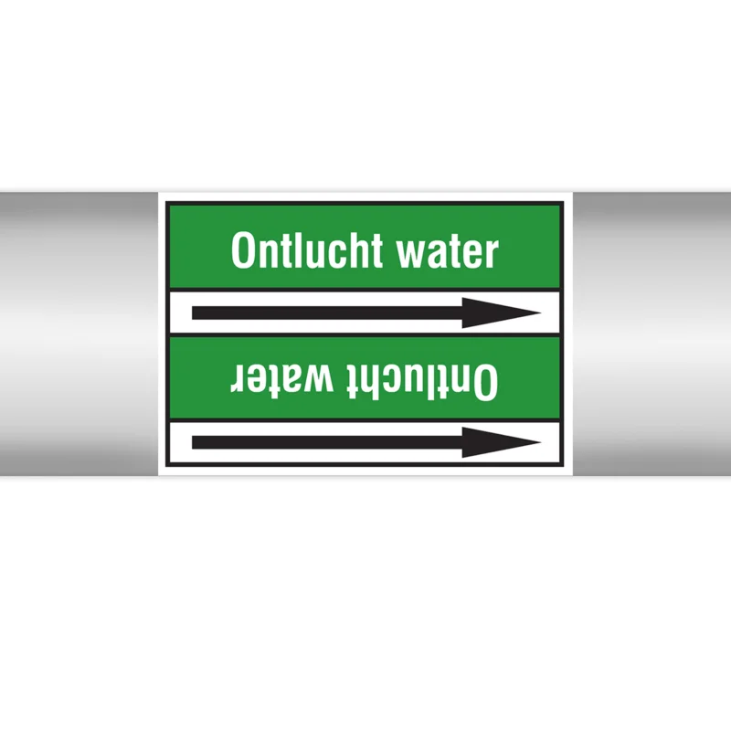 Brady - Rolvorm - Leidingmerkers op doorlopende rol, zonder pictogram - PMN-ONTLUCHTWATER-GR3-RLL090 - 268582 - 86268582 Gecertificeerd