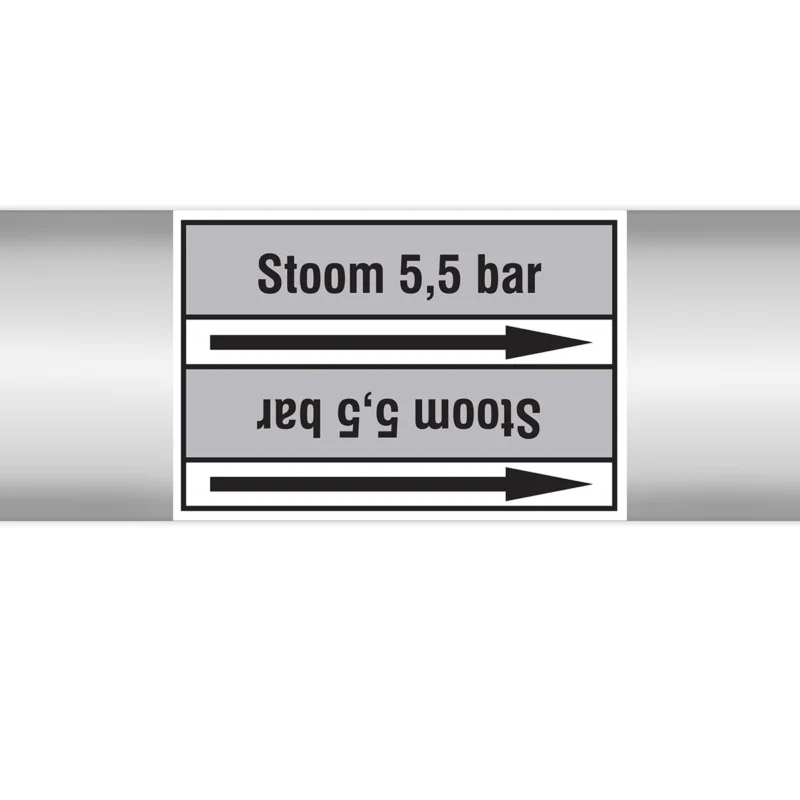 Brady - Leidingmarkering rol - Leidingmerkers op doorlopende rol, zonder pictogram - PMN-STOOM5,5BAR-GY3-RLL090 - 269765 - 86269765 Gecertificeerd