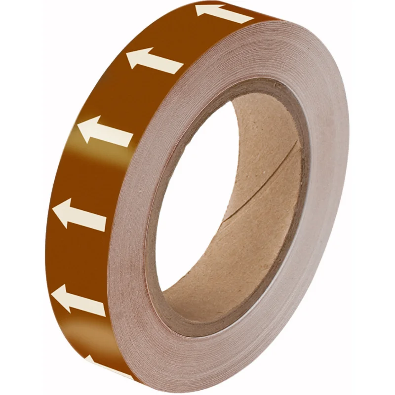 Beperkte Voorraad Brady - Leidingmarkering rol - Pijlentape - ARROWTAPE WHITE/BROWN25MMx33M - 275106 - 86275106