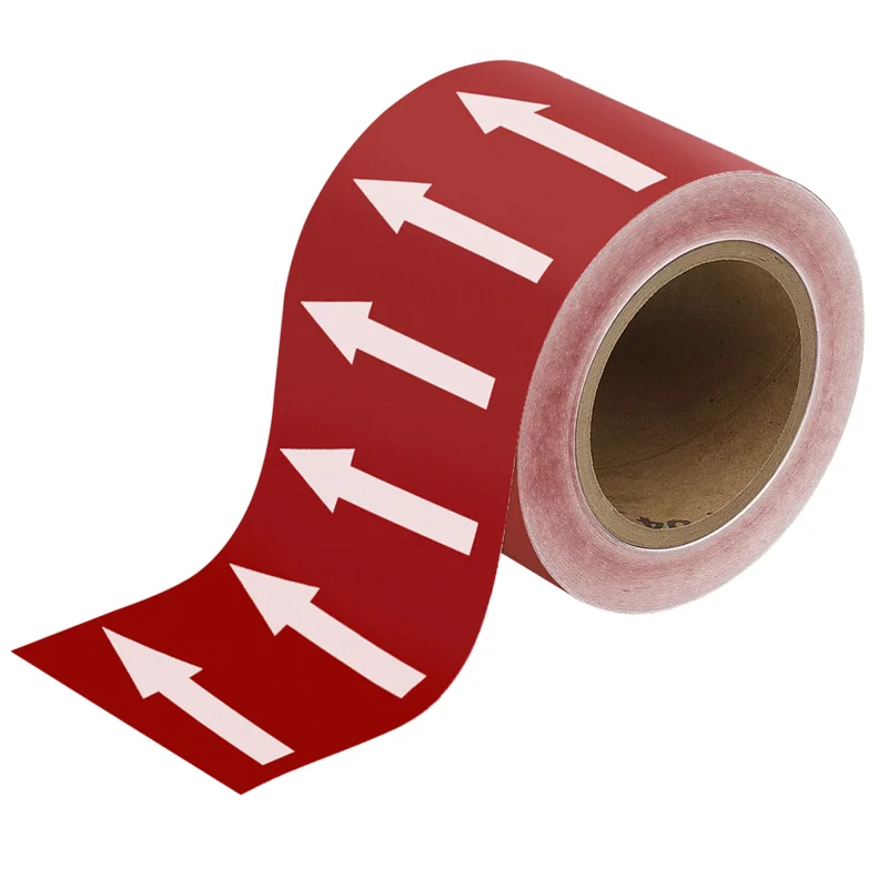 Brady - Leidingmarkering rol - Pijlentape - ARROWTAPE WHITE/RED100MMX33M - 275126 - 86275126 Rechtstreeks Van De Fabrikant