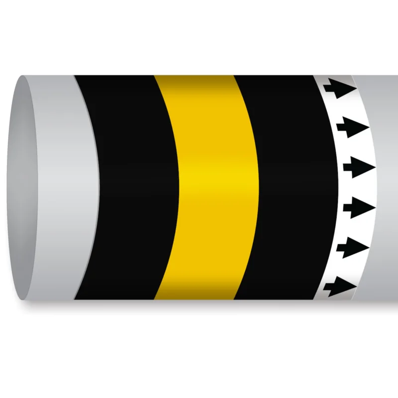 Uitverkoop Leidingmarkering rol - MPM-WASTE-300MMX30M-BK/YL/BK-ROLL