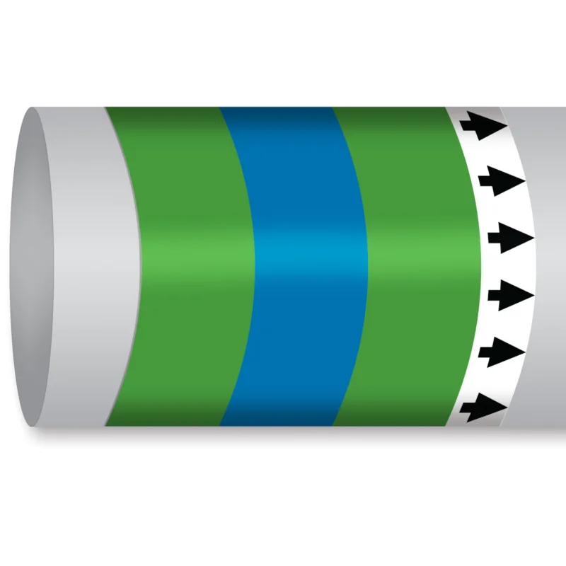 Rechtstreeks Van De Fabrikant Leidingmarkering rol - MPM-SEAWATER-300MMX30M-GN/BL/GN-ROLL