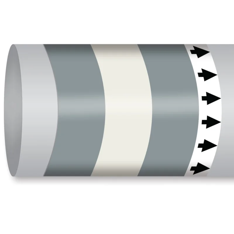 Leidingmarkering rol - MPM-NONFLAMGAS-300MMX30M-GY/WT/GY-ROLL Exclusieve Aanbieding
