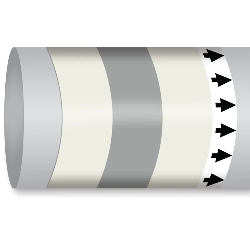 Tijdelijk Beschikbaar Leidingmarkering rol - MPM-AIRINVENT-300MMX30M-WT/SV/WT-ROLL