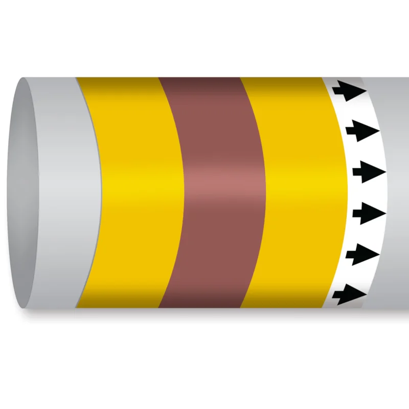 Aanbieding Leidingmarkering rol - MPM-FLAMGAS-300MMX30M-YL/VT/YL-ROLL