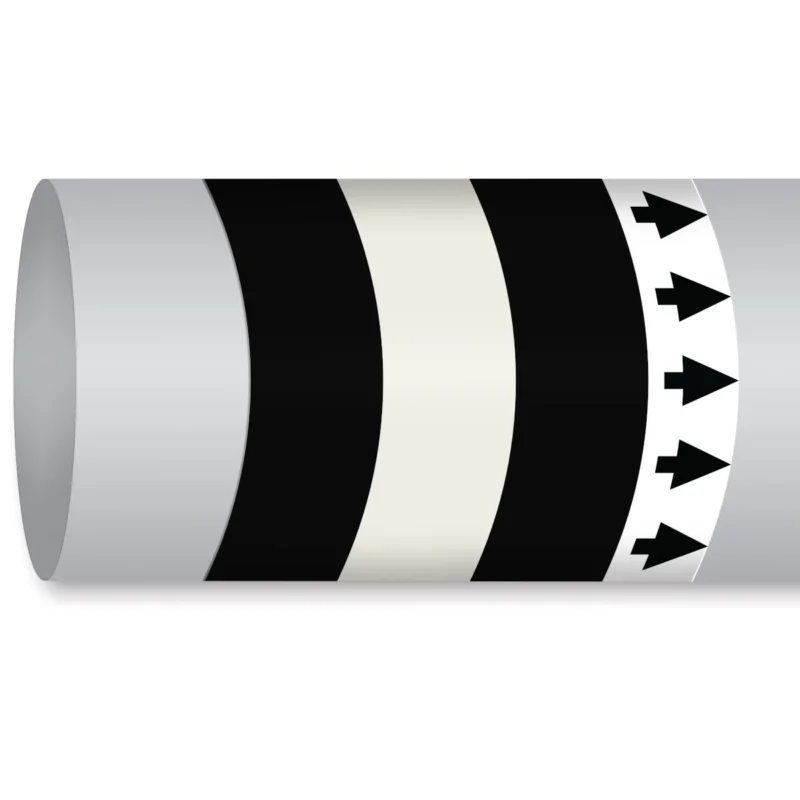Uitverkoop Leidingmarkering rol - MPM-WASTE-200MMX30M-BK/WT/BK-ROLL
