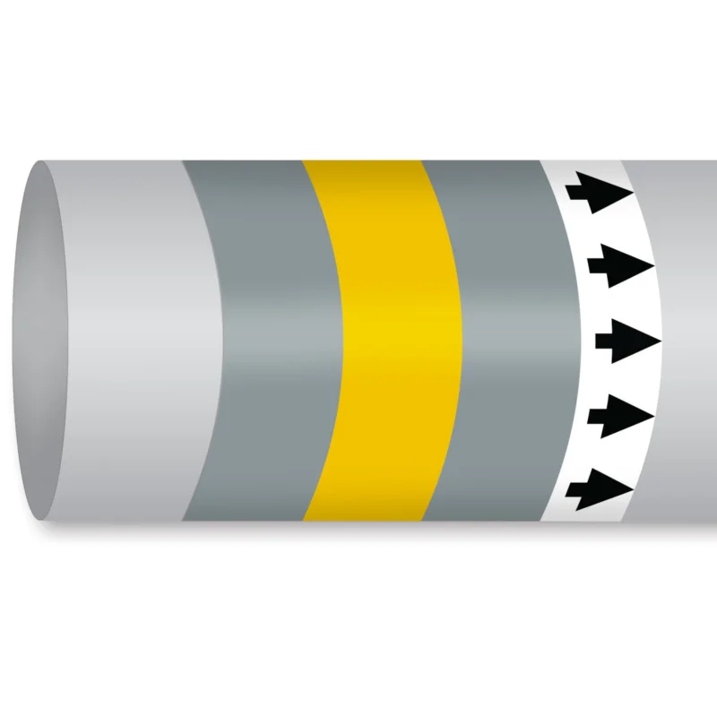 Superprijs Leidingmarkering rol - MPM-NONFLAMGAS-200MMX30M-GY/YL/GY-ROLL