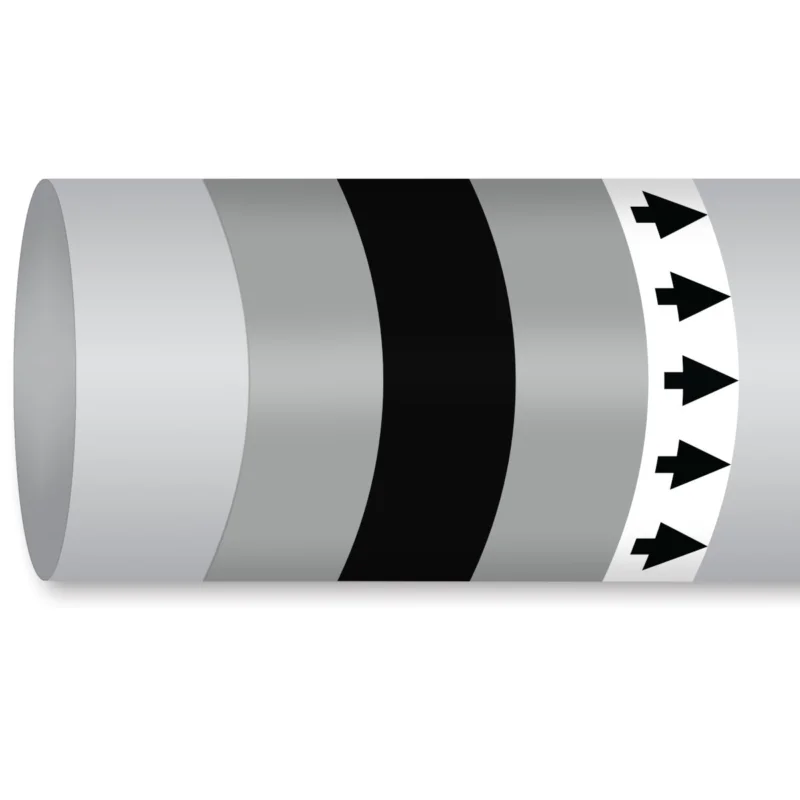 Tijdelijk Beschikbaar Leidingmarkering rol - MPM-STEAM-200MMX30M-SV/BK/SV-ROLL
