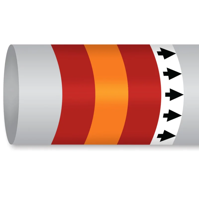 Aanbieding Leidingmarkering rol - MPM-FIRE-200MMX30M-RD/OR/RD-ROLL