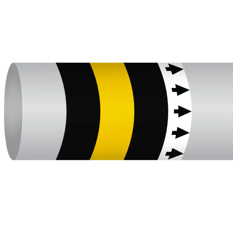 Weekendaanbieding Leidingmarkering rol - MPM-WASTE-127MMX30M-BK/YL/BK-ROLL