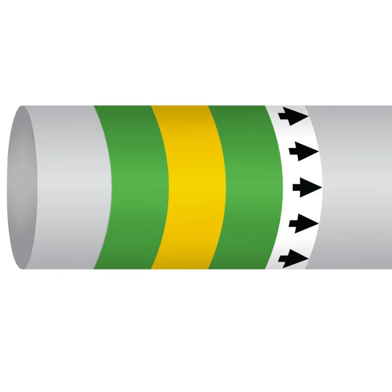 Speciale Aanbieding Leidingmarkering rol - MPM-SEAWATER-127MMX30M-GN/YL/GN-ROLL