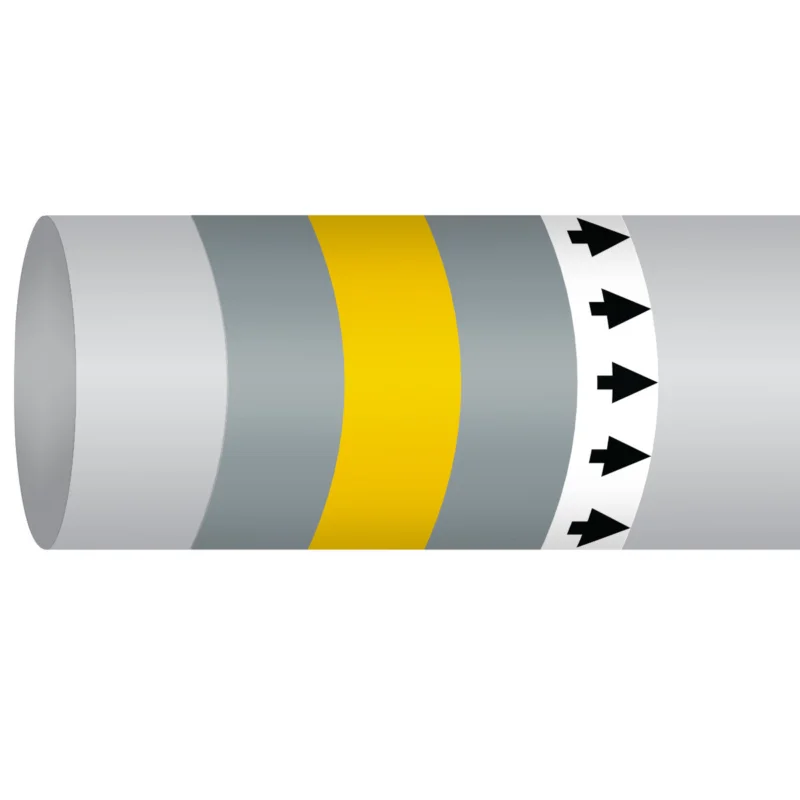 Superprijs Leidingmarkering rol - MPM-NONFLAMGAS-127MMX30M-GY/YL/GY-ROLL
