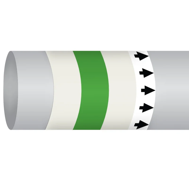 Veilige Betaling Leidingmarkering rol - MPM-AIRINVENT-127MMX30M-WT/GN/WT-ROLL