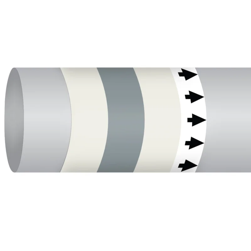 Premium Leidingmarkering rol - MPM-AIRINVENT-127MMX30M-WT/GY/WT-ROLL