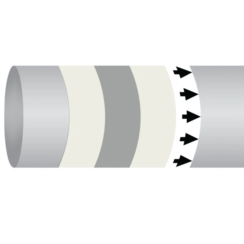 Hoge Kwaliteit Leidingmarkering rol - MPM-AIRINVENT-127MMX30M-WT/SV/WT-ROLL