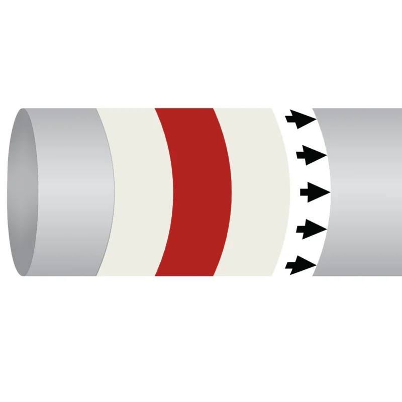 Populair Leidingmarkering rol - MPM-AIRINVENT-127MMX30M-WT/RD/WT-ROLL