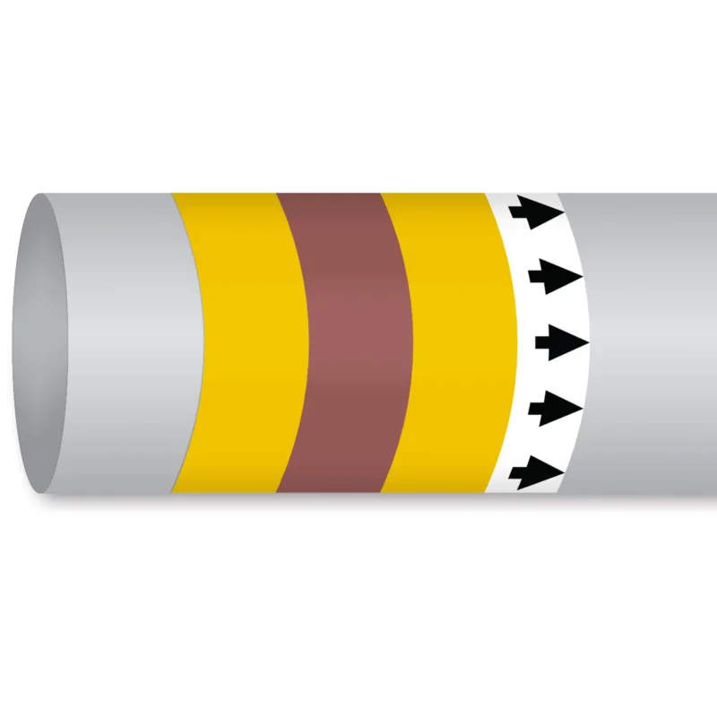 Veilige Betaling Leidingmarkering rol - MPM-FLAMGAS-127MMX30M-YL/VT/YL-ROLL