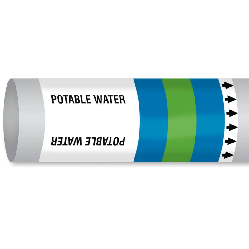 Populair Leidingmarkering rol - MPM-WATER-600MMX30M-BL/GN/BL-ROLL