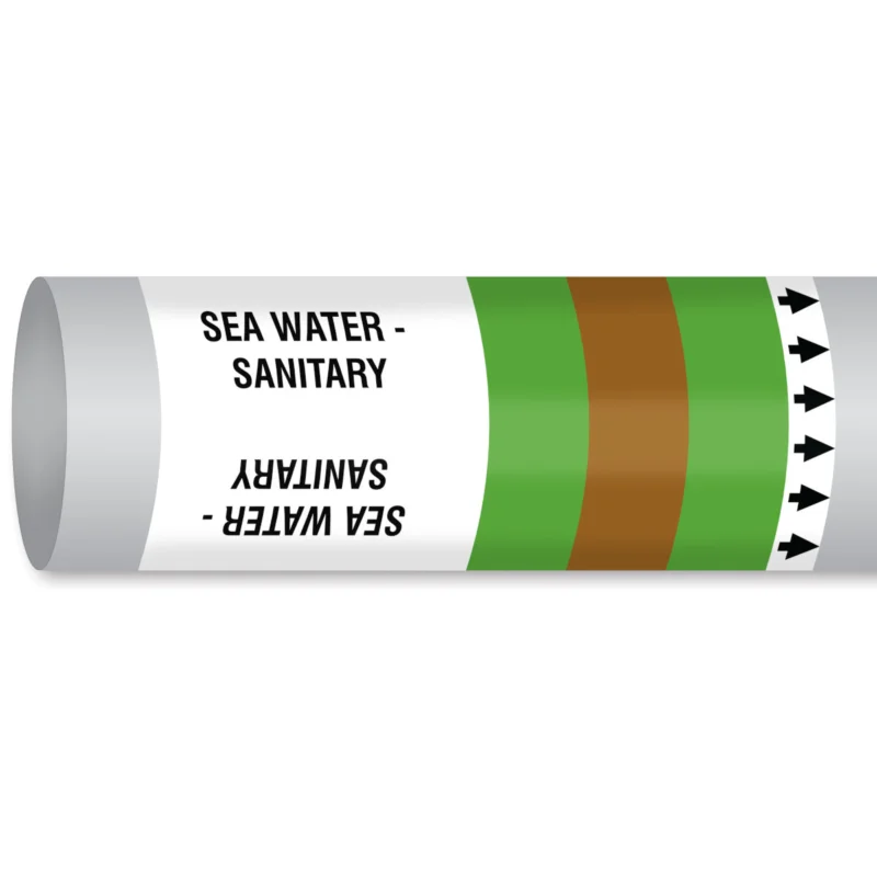 Alleen Vandaag Leidingmarkering rol - MPM-SEAWATER-600MMX30M-GN/BR/GN-ROLL