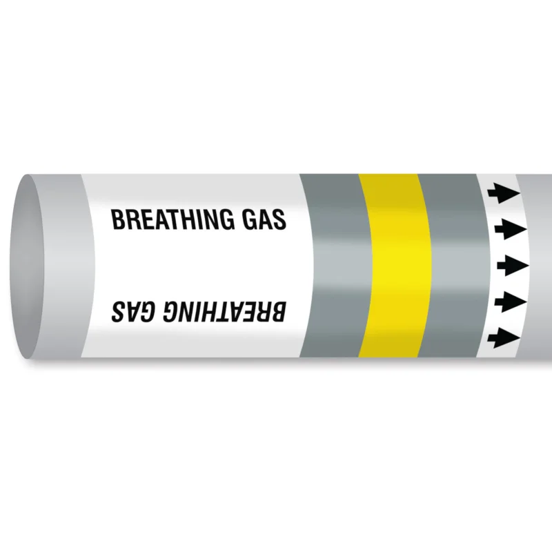 Aanbieding Leidingmarkering rol - MPM-NONFLAMGAS-400MMX30M-GY/YL/GY-ROLL