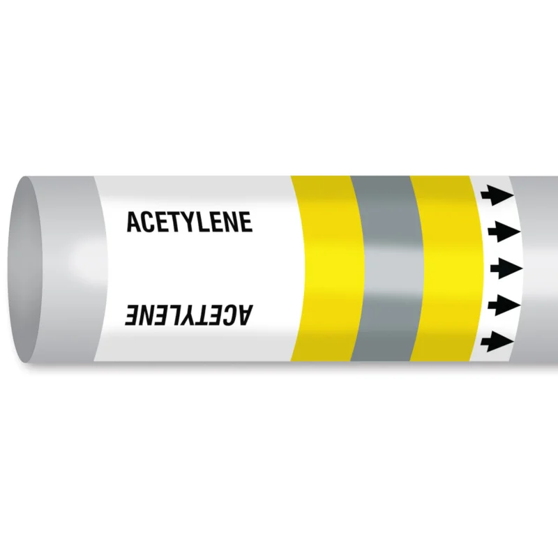 Beperkt Aanbod Leidingmarkering rol - MPM-FLAMGAS-400MMX30M-YL/GY/YL-ROLL