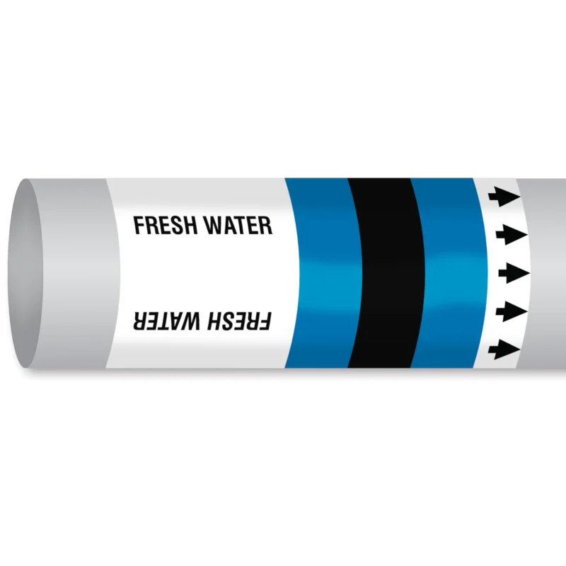 Betrouwbaar Leidingmarkering rol - MPM-WATER-225MMX30M-BL/BK/BL-ROLL