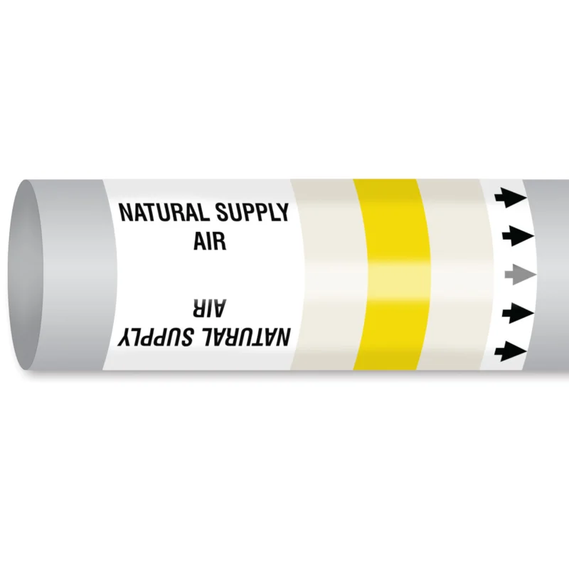 Seizoensaanbieding Leidingmarkering rol - MPM-AIRINVENT-225MMX30M-WT/YL/WT-ROLL