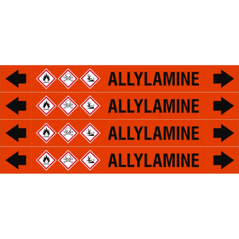 Tijdelijk Beschikbaar Leidingmarkering rol - ASMEPM-26X230MM-ALLYLAMINE