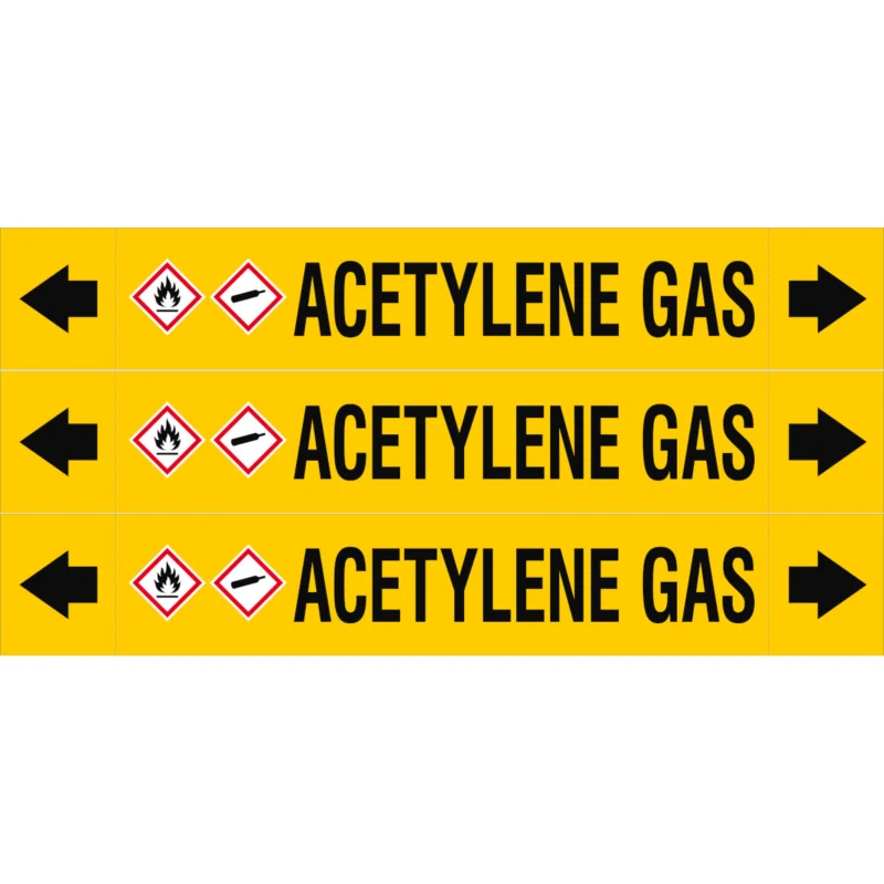 Weekendaanbieding Leidingmarkering rol - ASMEPM-37X230MM-ACETYLENE GAS
