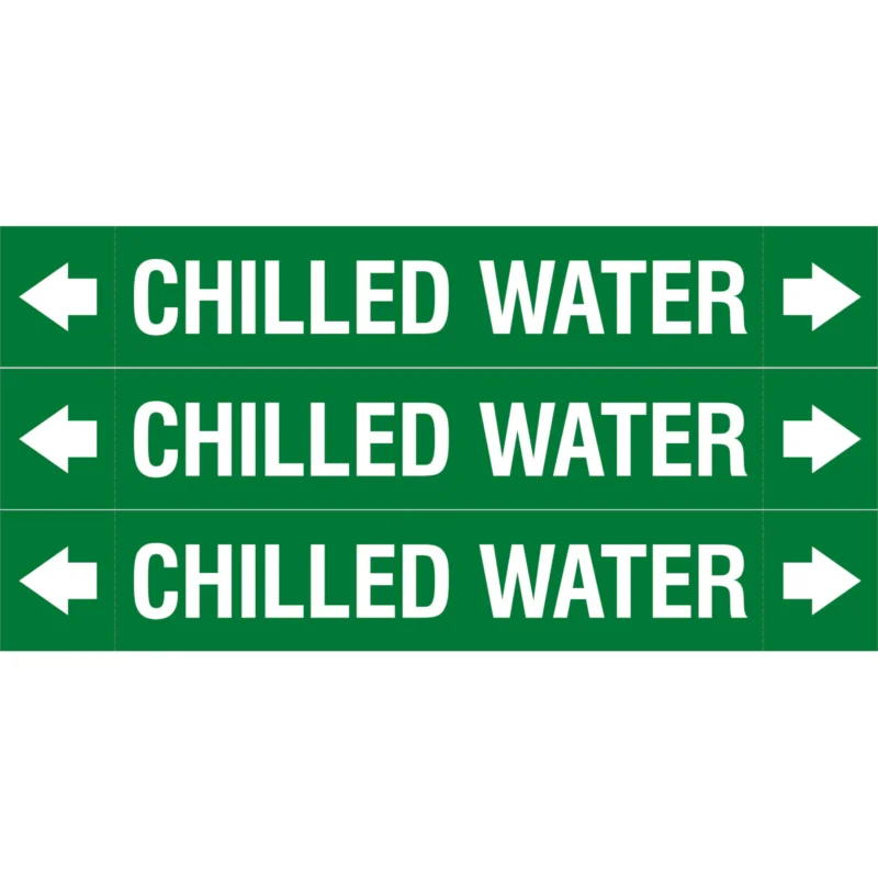 Premium Leidingmarkering rol - ASMEPM-37X230MM-CHILLED WATER