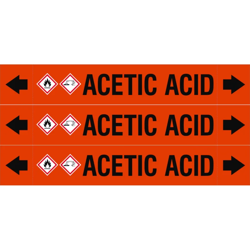 Premium Leidingmarkering rol - ASMEPM-37X230MM-ACETIC ACID