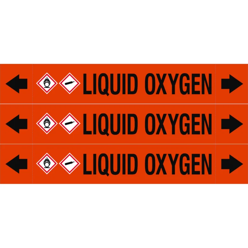 Veilige Betaling Leidingmarkering rol - ASMEPM-37X230MM-LIQUID OXYGEN