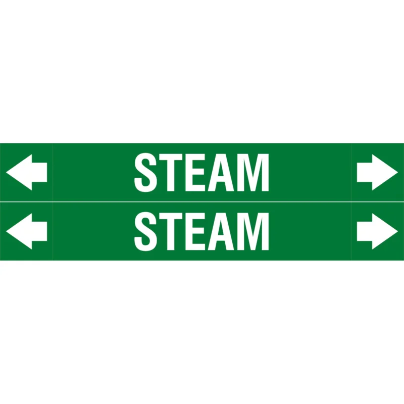 Tijdelijk Beschikbaar Leidingmarkering rol - ASMEPM-50X345MM-STEAM