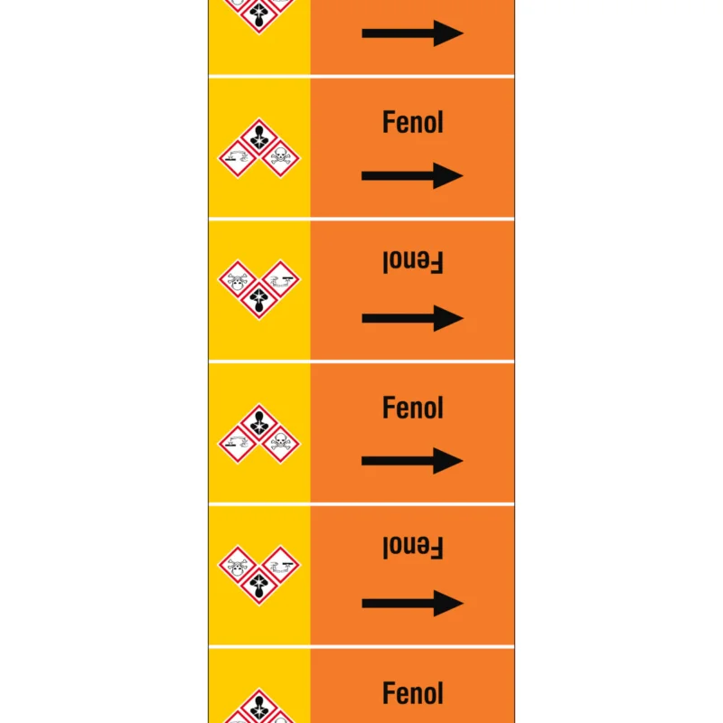 Populair Leidingmarkering rol - ISO20560PM-180X1000-FENOL