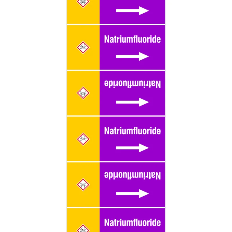 Aanbieding Leidingmarkering rol - ISO20560PM-180X1000-NATRIUMFLUORIDE