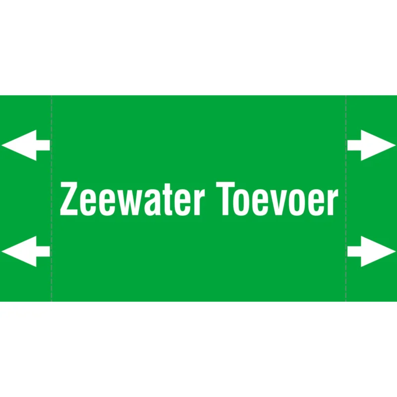 Rechtstreeks Van De Fabrikant Leidingmarkering rol - ISO20560PM-115X60-ZEEWATER TOEVOER