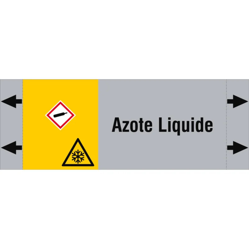 Populair Leidingmarkering rol - ISO20560PM-165X60-AZOTE LIQUIDE