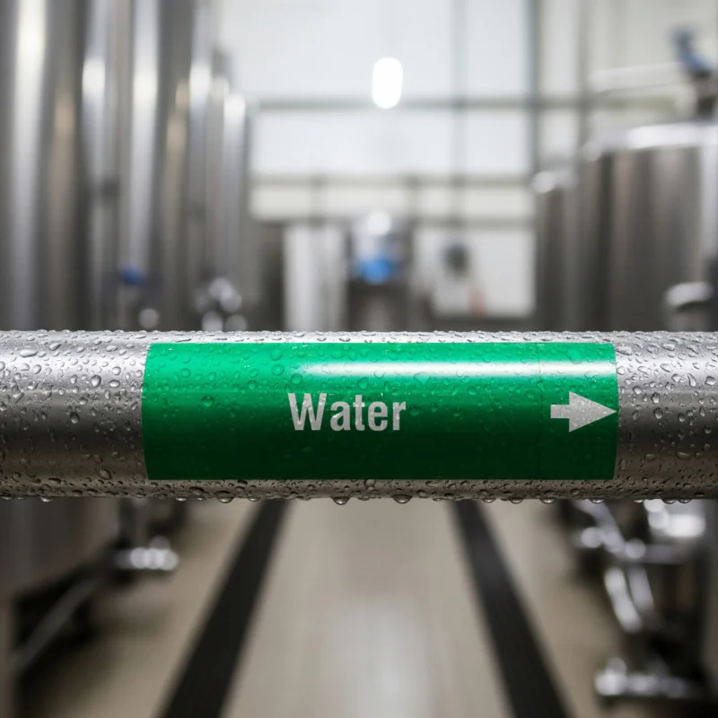 Actieprijs Leidingmarkering rol - ISO20560PM-30X115-Water
