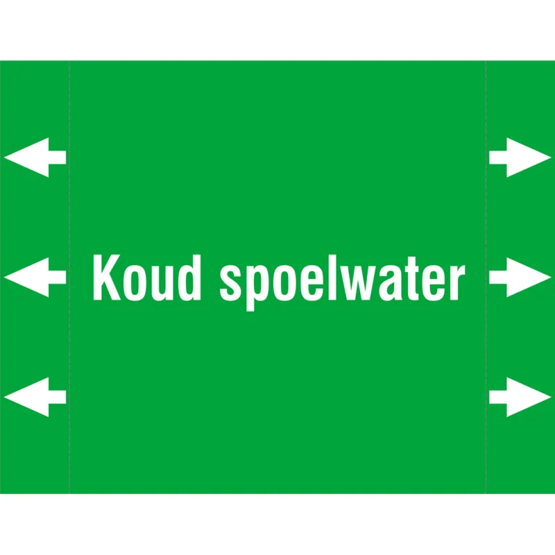 Actieprijs Leidingmarkering rol - ISO20560PM-125X160-Koude spoel water