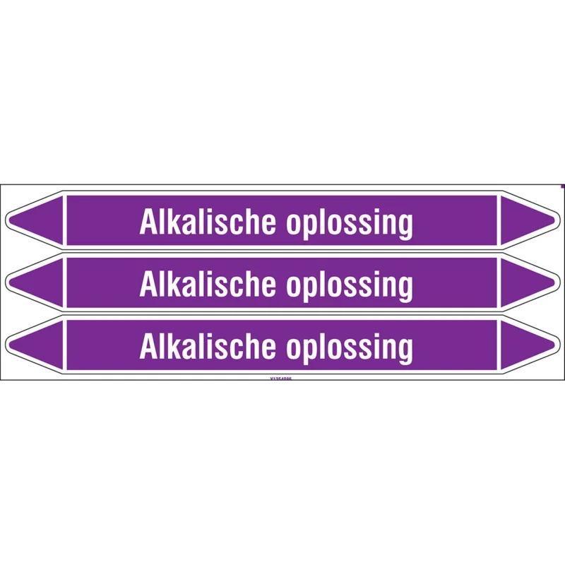 Brady - Standaard - Individuele leidingmerkers op kaart met geperforeerde pijlen, zonder pictogram - ALKALISCHEOPLOSSING355X37CARD-T1-P21 - N003670 - 86003670 Nieuw