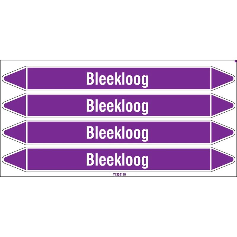 Brady - Standaard - Individuele leidingmerkers op kaart met geperforeerde pijlen, zonder pictogram - BLEEKLOOG250X26CARD-T1-P21 - N003742 - 86003742 Tijdelijk Beschikbaar