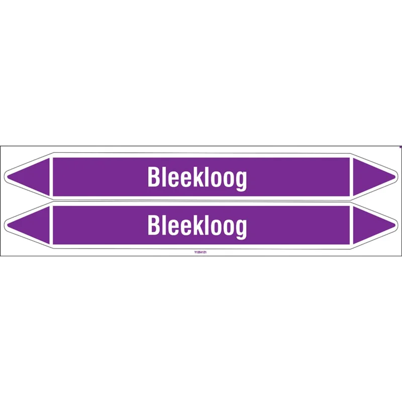 Brady - Standaard - Individuele leidingmerkers op kaart met geperforeerde pijlen, zonder pictogram - BLEEKLOOG450X52CARD-T1-P21 - N003744 - 86003744 Fabrieksprijs