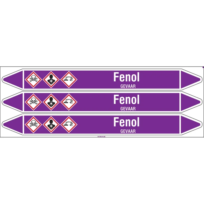 Brady - Standaard - Individuele leidingmerkers op kaart met geperforeerde pijlen, met pictogrammen - FENOL355X37CARD-T1-P21 - N003796 - 86003796 Superprijs
