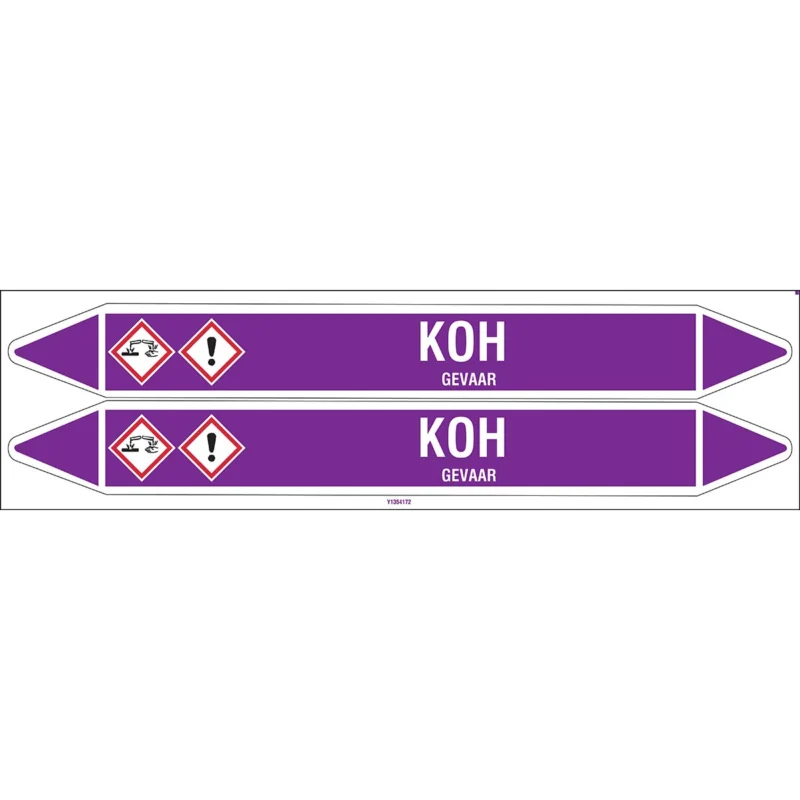 Betaalbaar Brady - Standaard - Individuele leidingmerkers op kaart met geperforeerde pijlen, met pictogrammen - KOH450X52CARD-T1-P21 - N003861 - 86003861