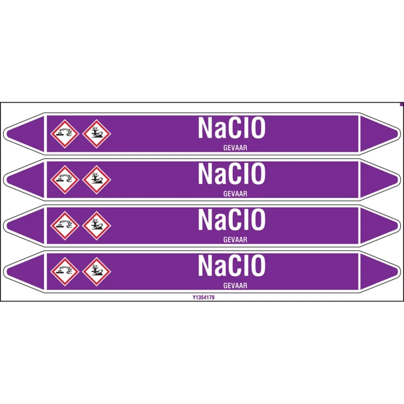 Superprijs Brady - Standaard - Individuele leidingmerkers op kaart met geperforeerde pijlen, met pictogrammen - NACIO250X26CARD-T1-P21 - N003890 - 86003890